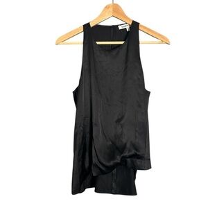 Elizabeth & James 100% Silk Black Tank Blouse Size M EUC